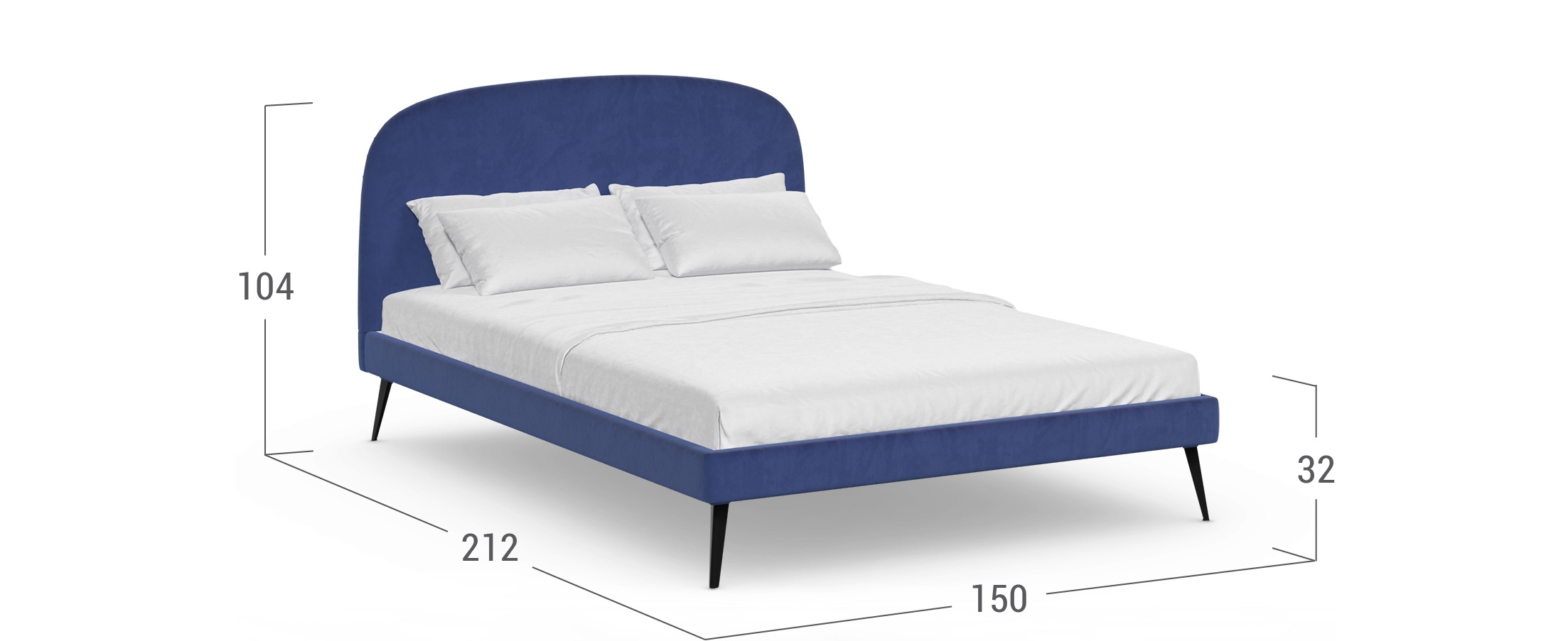 Кровать двуспальная MOON FAMILY 1234